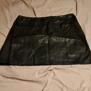 Faux Leather Miniskirt